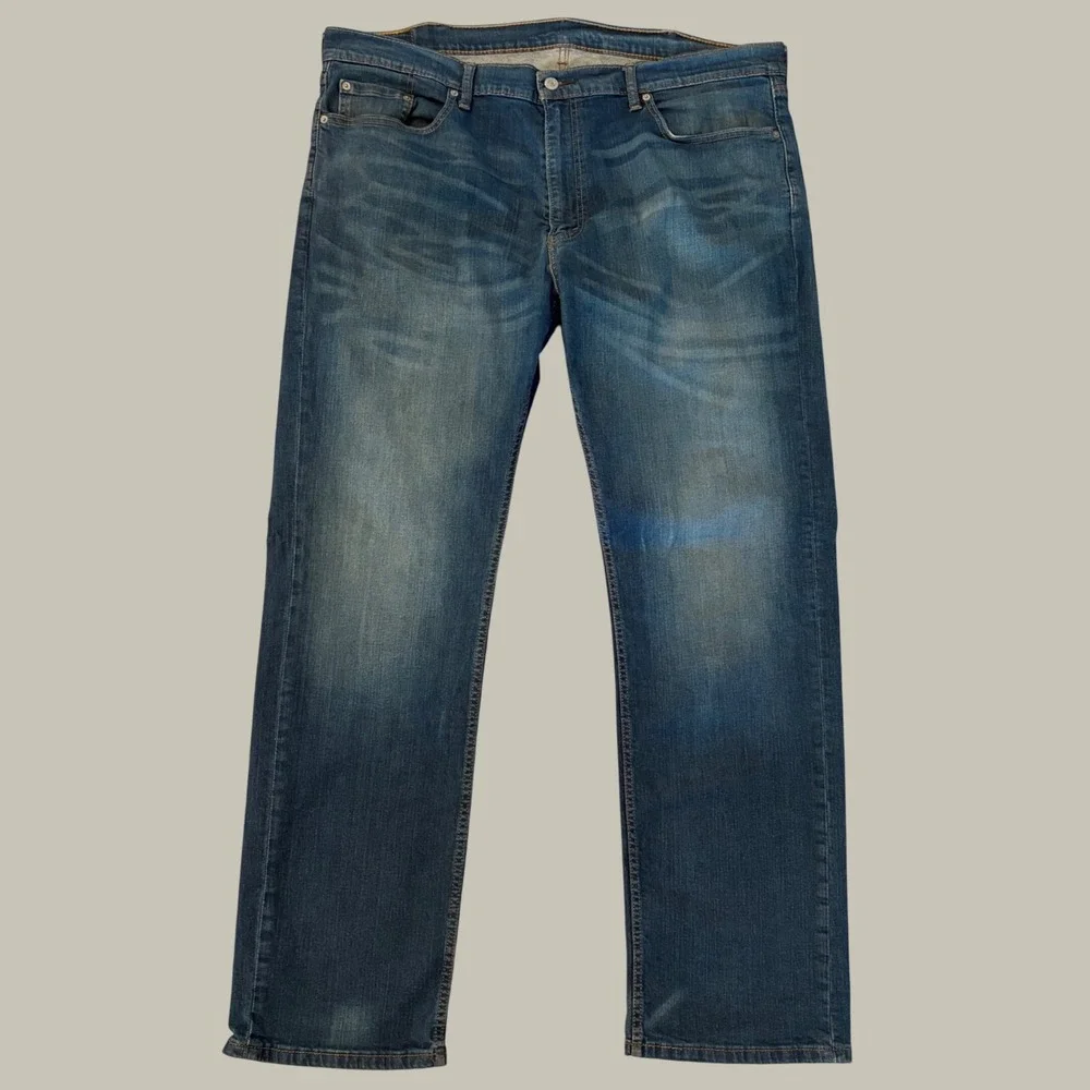 Levis 559 Relaxed Straight Jeans Mens 42x34 Medium Wash Blue Denim 01559-0059